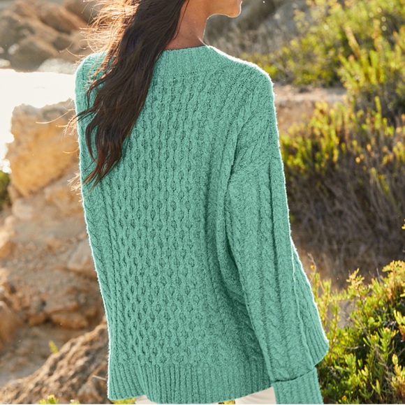 *NEW* PERUVIAN CONNECTION CUMBERLAND PULLOVER SWEATER AZURE BLUE - Picture 4 of 13